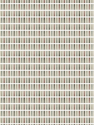 Raster brun tyg metervara