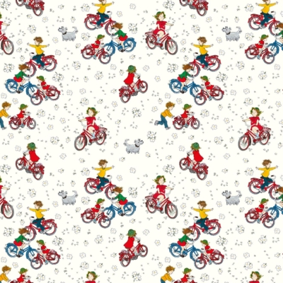 Lotta Cyklar trikå naturvit metervara